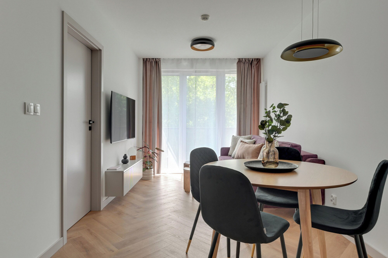 Living area 3, Riverview Portovo Suites with parking, Gdańsk City