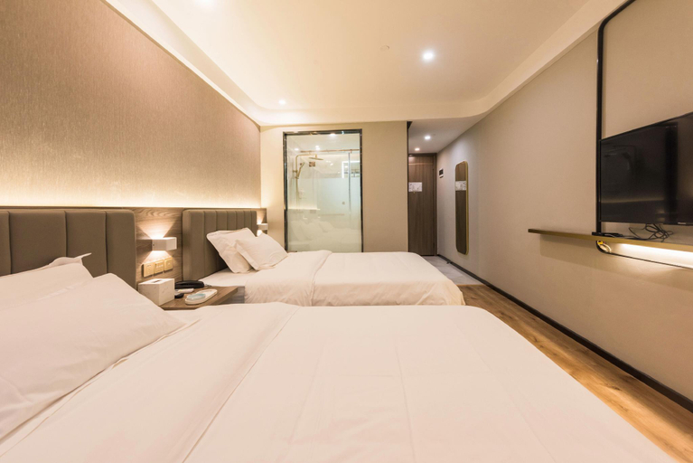 Bedroom 3, 7 Days Premium Hotel Xiong'an New District Rongcheng Baiyangdian, Baoding