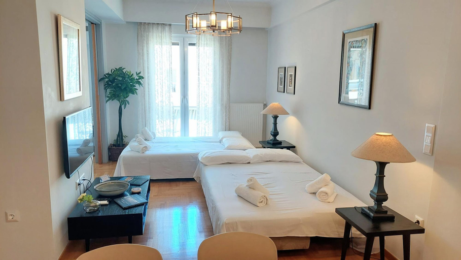 Bedroom 2, Elegant Apartment in Acropolis, Attica