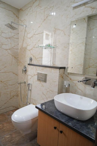 Bathroom, Lime Tree 2 Bhk Serviced Apartment Golf Course , Gurgaon