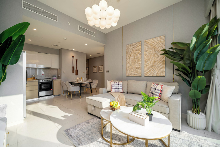 Living area 5, Gogoto7 Luxe 2BR Burj Khalifa View Prime Location, Dubai