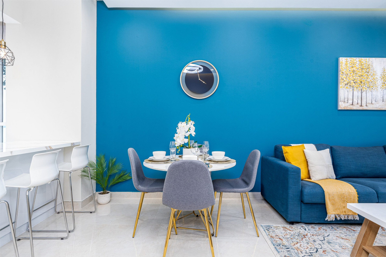 Dining 5, Chic 1BR Retreat High Floor Dubai Marina, Dubai