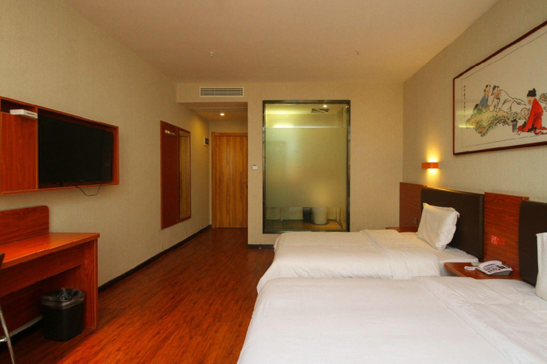 Bedroom 3, 7 Days Premium·Guanyun Nanjing West Road Hesheng Plaza, Lianyungang