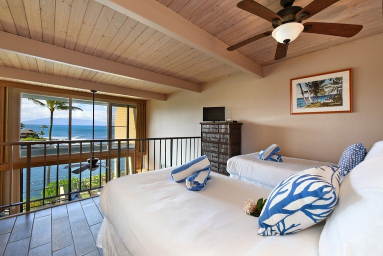Bedroom 2, Oceanfront 2BD Condo w AC Superb Ocean Views - Napili Point C21, Maui