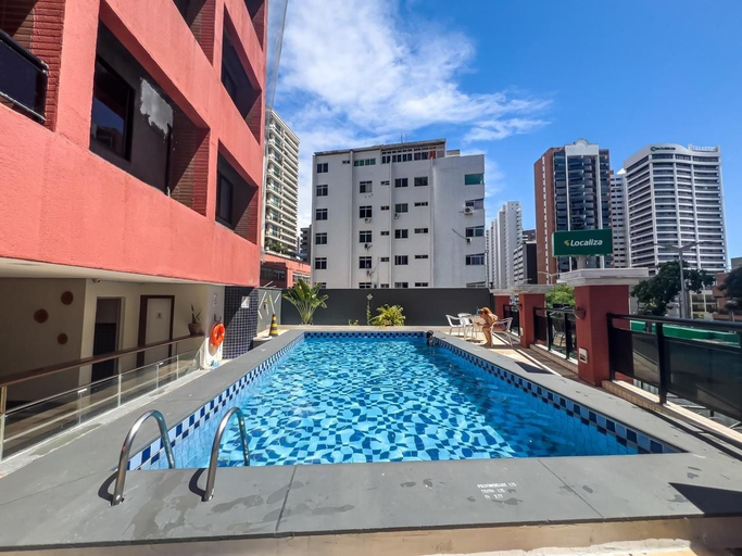 Pool 3, Flat Moderno, 2 Quartos Dentro de Hotel Famoso, Fortaleza
