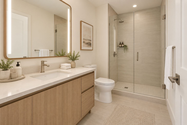 Bathroom, Garden Vale Suites, Toronto