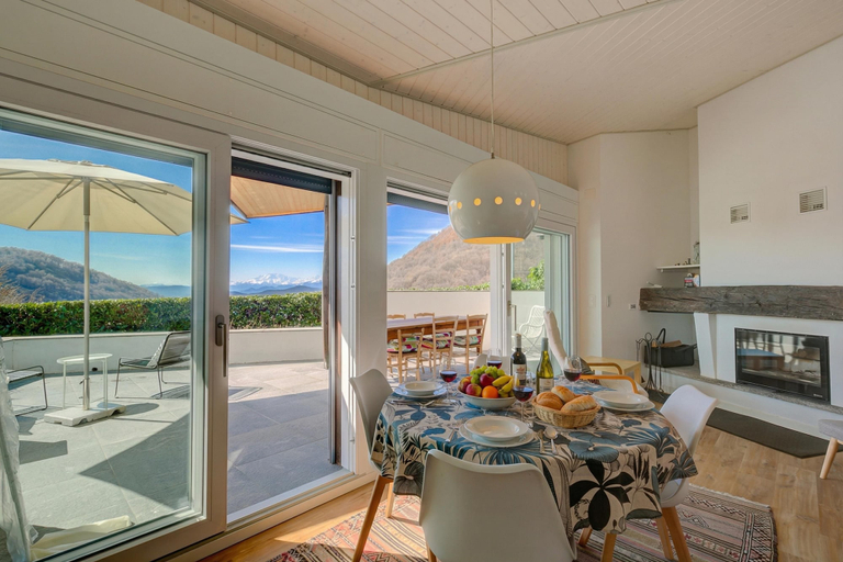Dining 4, La Ca Da Bre - Garden House with Views - Happy Rentals, Lugano