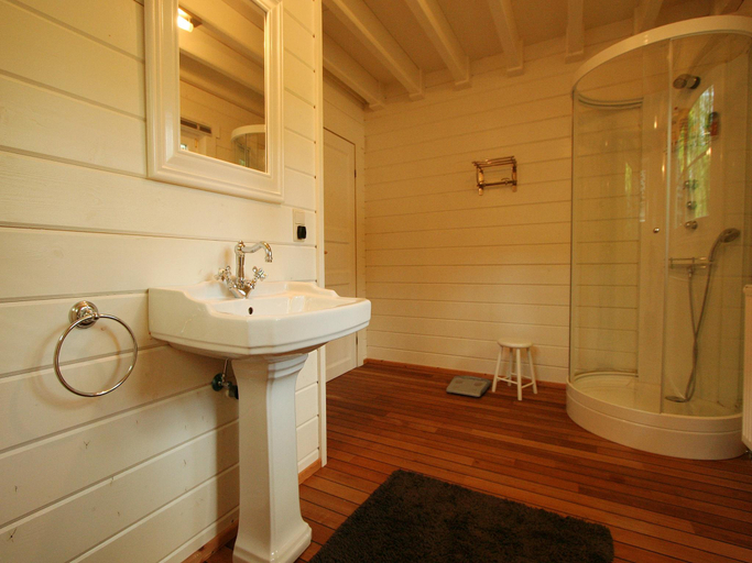 Bathroom 3, Countryside Chalet in Bomal sur Ourthe with Sauna, Balcony, Luxembourg