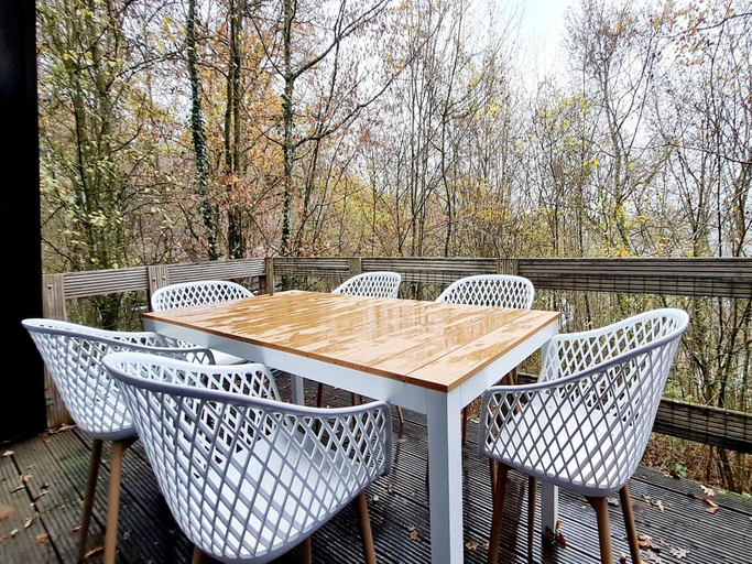 Balcony/terrace, Durbuy Chalet with Modern Comforts, Luxembourg