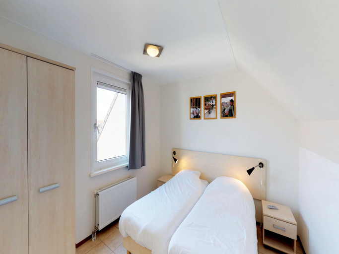 Bedroom 2, Villa in Zeeland with Private Terrace, Noord-Beveland