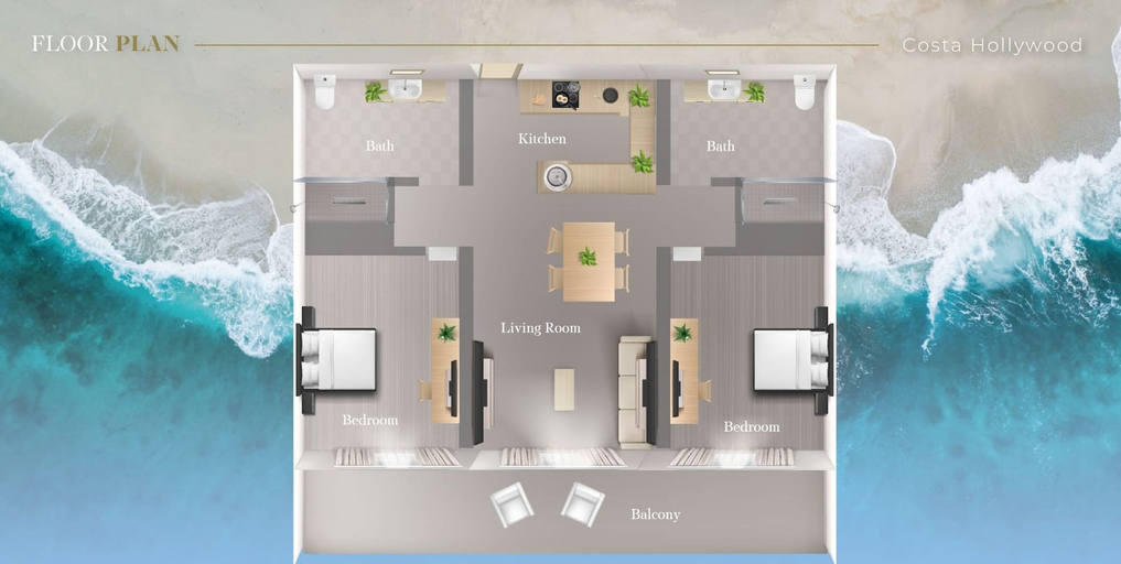Room 2, Best Stay Rooftop Pool Hot Tub Hollywood Beach, Broward
