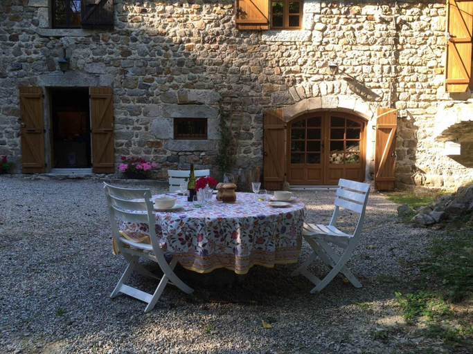 Balcony/terrace, Secluded Stone Villa Retreat, Ardèche