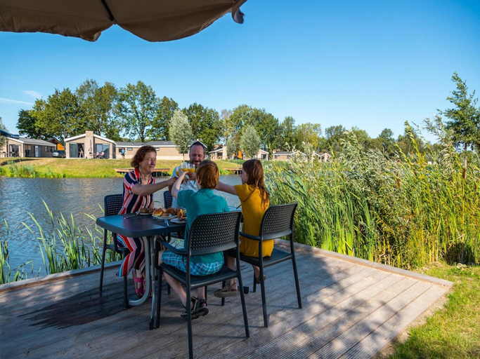 View 4, Nature-Filled Chalet with Terrace for 6, Dronten