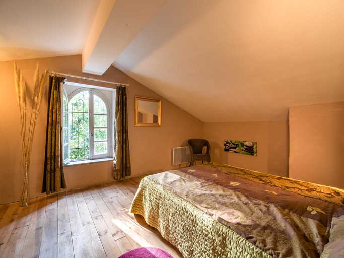 Bedroom 2, Stone House St Denis with Pool & Views, Aude