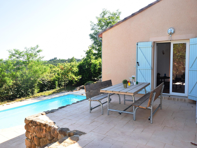 Balcony/terrace 5, Hillside Villa with Pool, Joyeuse, Ardèche