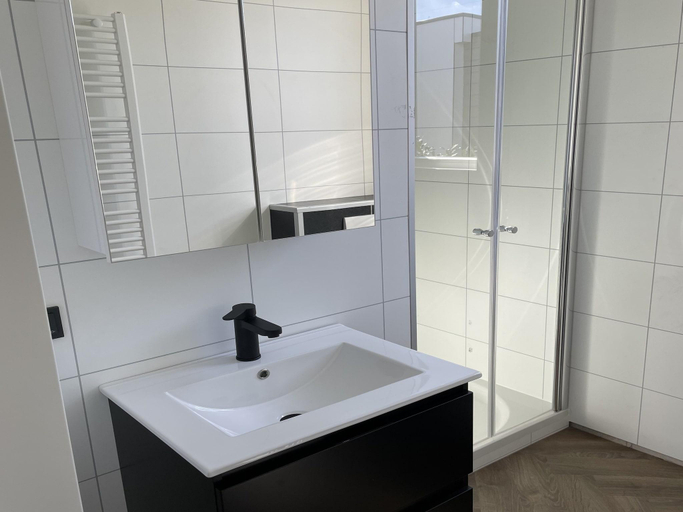 Bathroom, Modern chalet with a dishwasher in Lathum, Angerlo