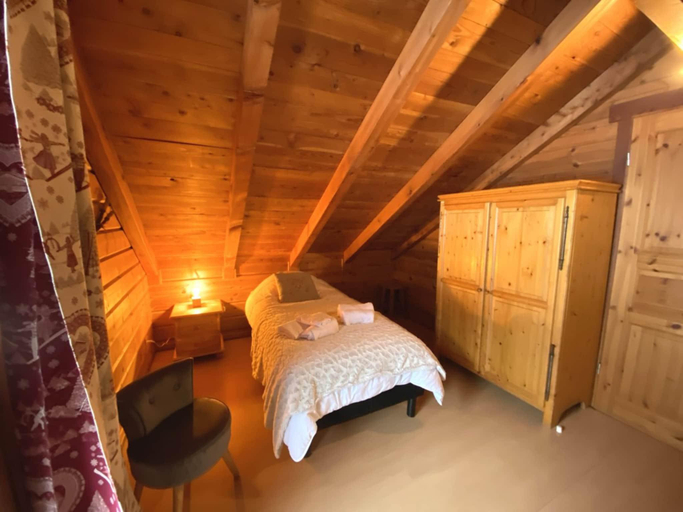 Bedroom 3, Chalet in La Bresse with Mountain Views, Vosges