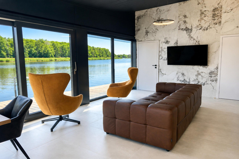 Living room 2, Comfortable House on the Water With a Jacuzzi, Kamień