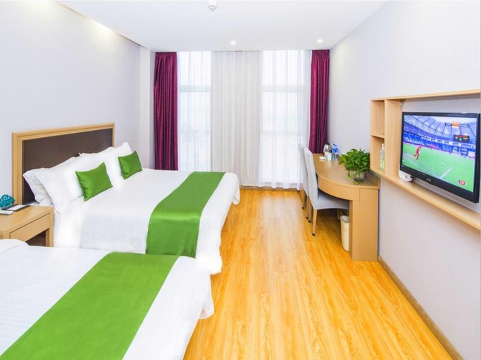 Bedroom 2, GreenTree Inn Tianjin Xiqing Development Zone Renrenle Square Express Hotel, Tianjin