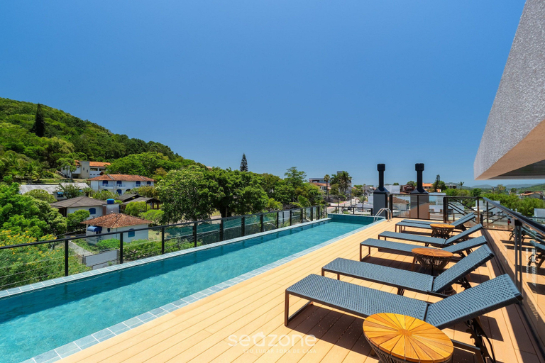 Pool, Estúdio premium com varanda e sol da manhã SGR0217, Florianopolis