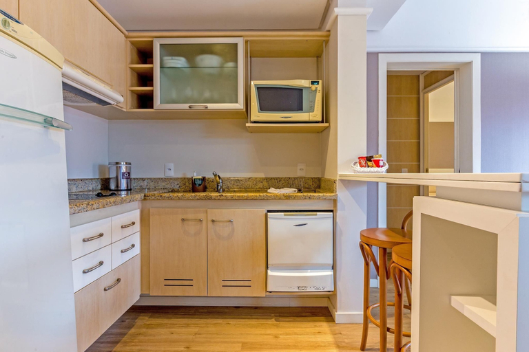 Private kitchen 3, Suite w/ sea View and Resort Pool in Jurere Jbv462, Florianopolis
