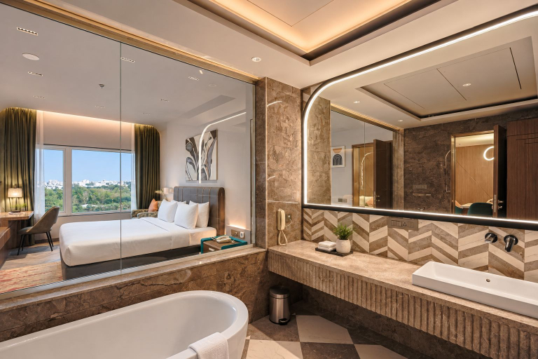 Bathroom 3, Palm Springs Resort, Nashik