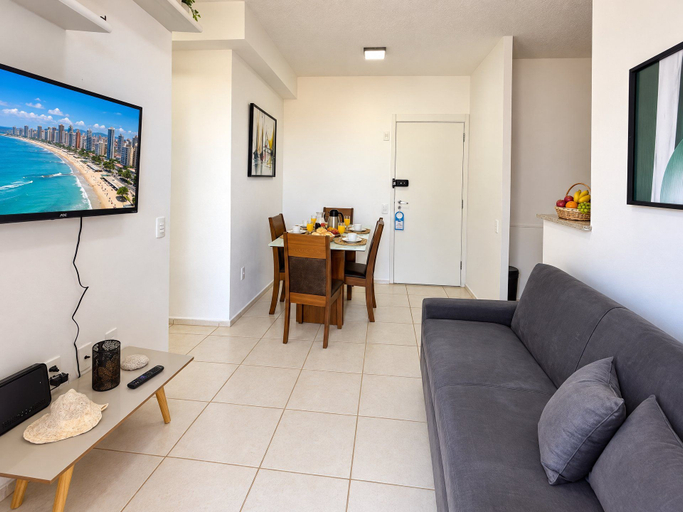 Living area 3, Apartamento Novinho 2 Quartos e Vista mar, Fortaleza