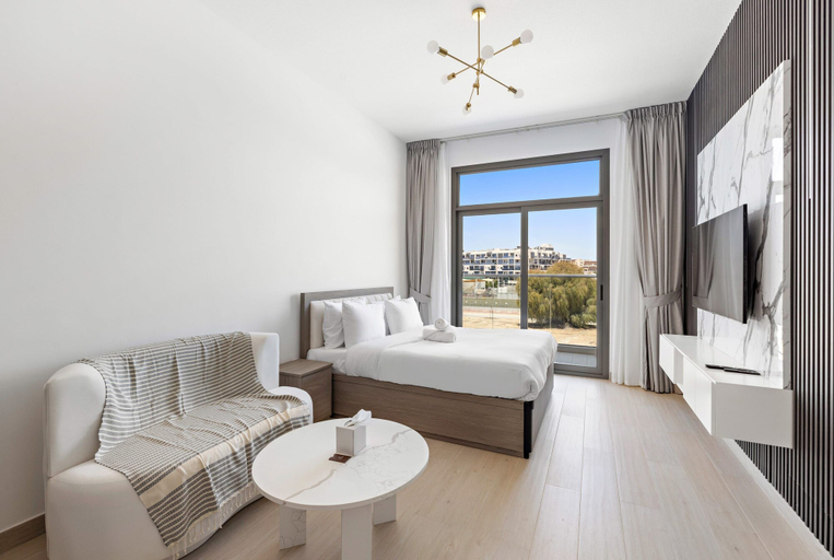 Bedroom 3, Stylish Studio in New Residence With Pool and gym, Dubai