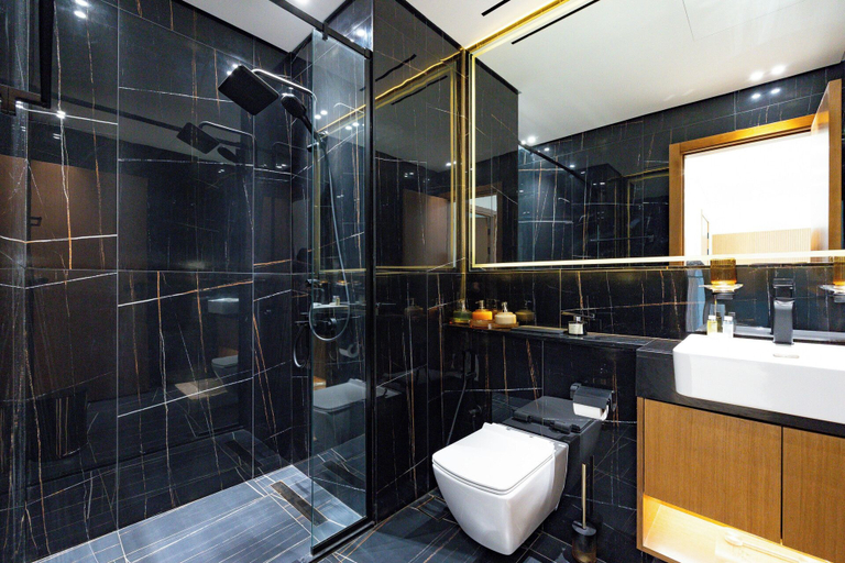 Bathroom, Bloomfields Cozy 1Br Binghatti House, Dubai