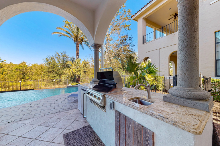 BBQ/picnic area, Luxury Villa With Elegant Living Space at Reunion, Osceola