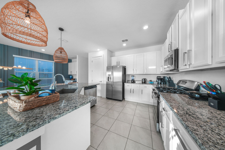 Private kitchen 4, Bohemian Chic Villa With Themed Bedrooms at Reunion, Osceola