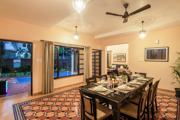 Dining, Galeria Portuguese style 4bhk Pvt Pool, North Goa