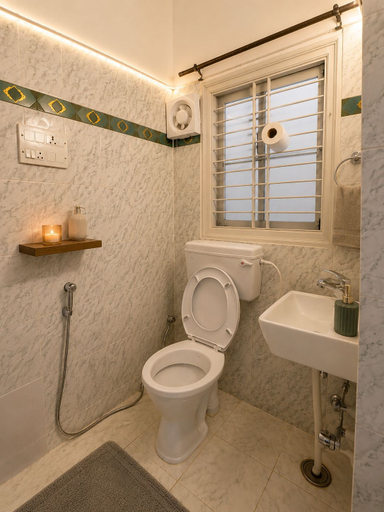 Bathroom 2, 2bhk Malleswaram templeview-veg only, Bangalore
