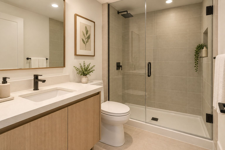 Bathroom, Delvale City Suites, Toronto