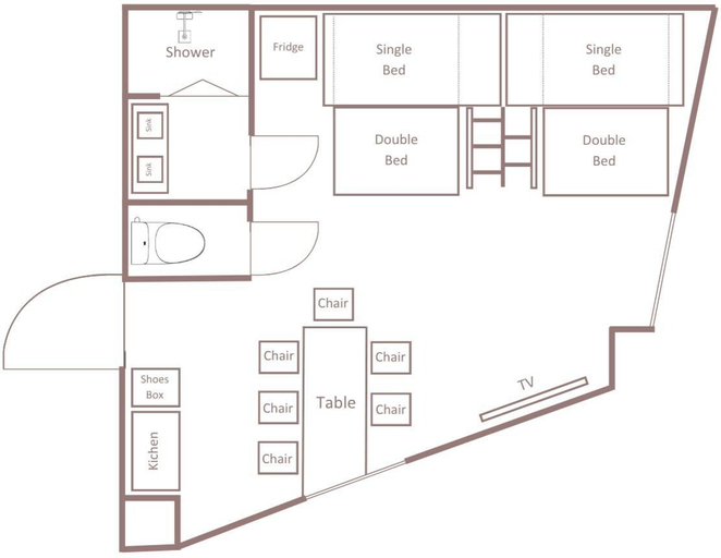 Floor plan 4, Minn Ueno Uguisudani, Taitō