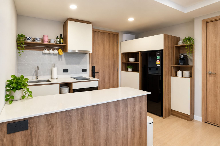 Private kitchen 4, Large 2-Bedroom Apartment Space 506/7, Phuket Island