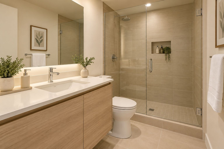 Bathroom, Guestmark Suites, Toronto