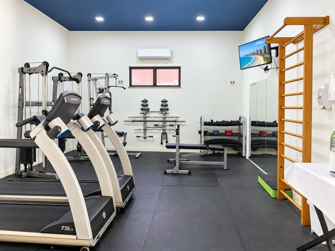 Fitness facility, Flat Moderno, 2 Quartos Dentro de Hotel Famoso, Fortaleza