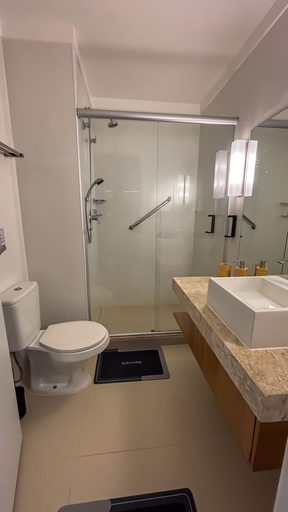 Bathroom 3, SHB Gonzaga Lazer Completo 200m Praia, Santos