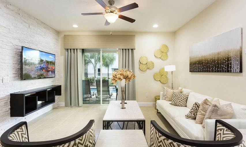 Living area, 7BR Encore Villa With Epic Game Loft & Pool, Osceola