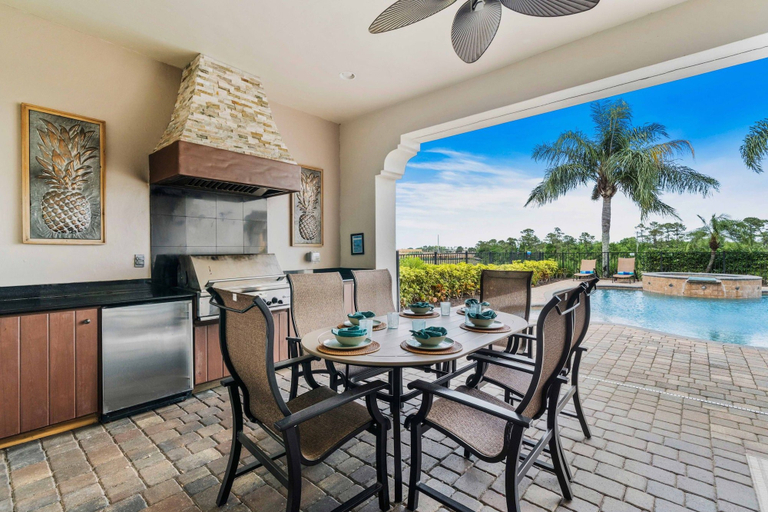 Outdoor dining 5, Noble Estate With Private Pool at Reunion, Osceola