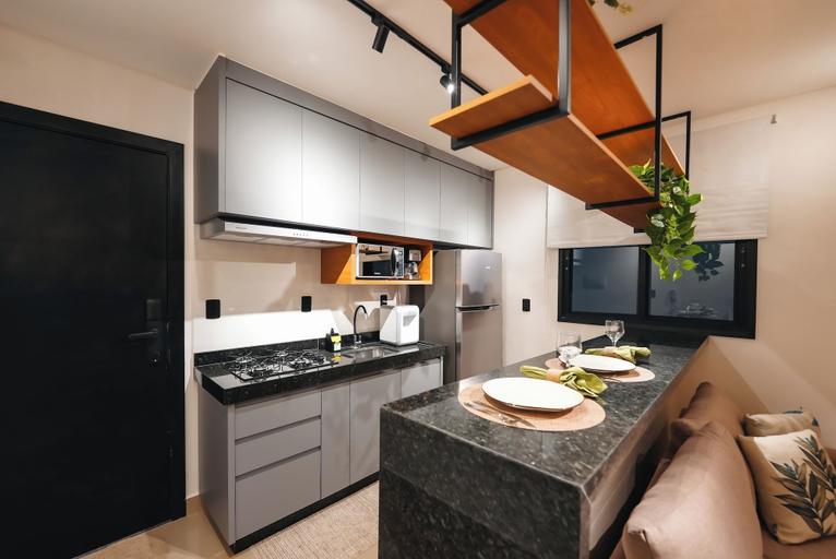 Private kitchen, Blue Life Stay 111, Anápolis