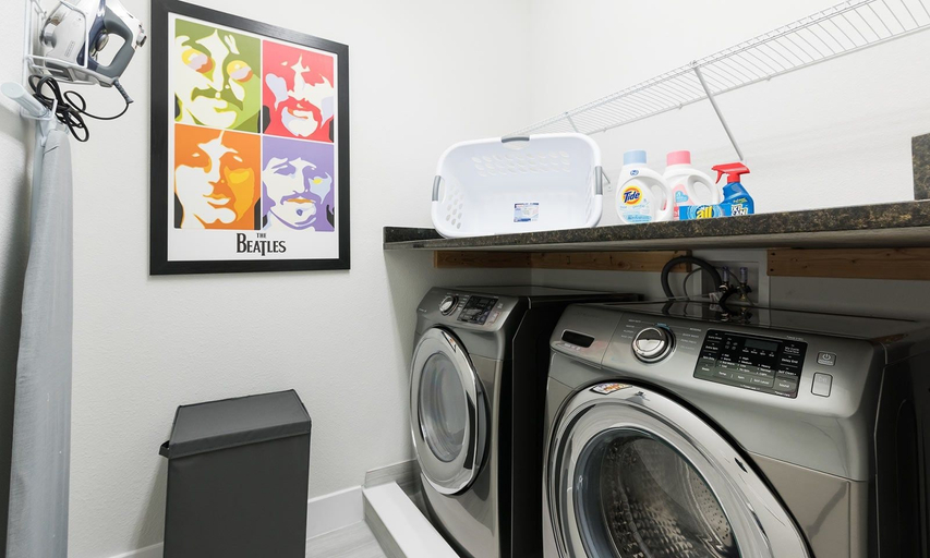 Laundry, 5BR Encore Villa Themed Rooms, Pool & Arcade, Osceola