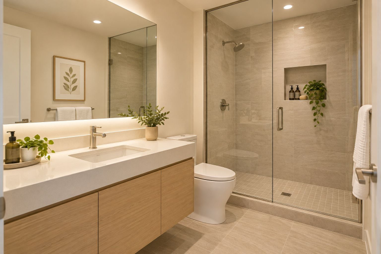 Bathroom, Unionmark Suites, Toronto