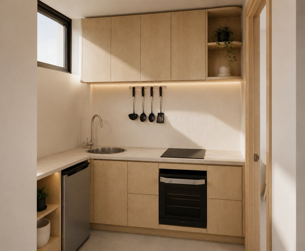 Private kitchen, CBD Darwin 1-bed Stay With Free Parking, Darwin