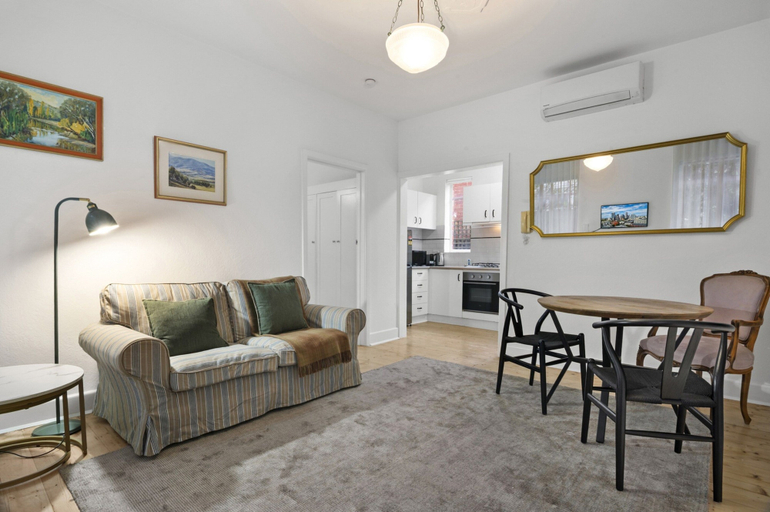 Living room 3, Poolside Art Deco Apartment in St Kilda West, Melbourne