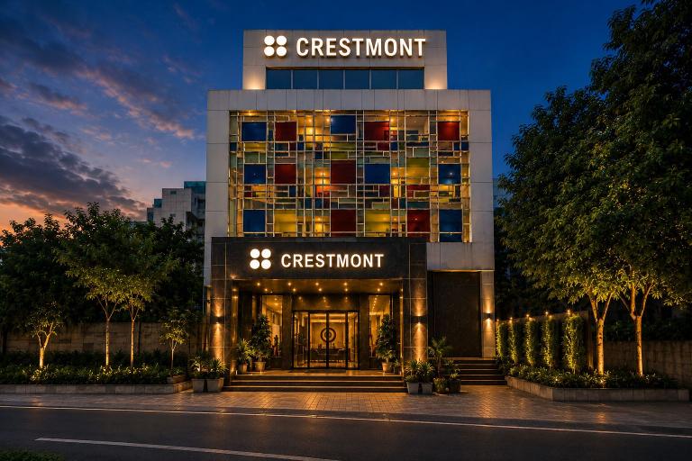 Exterior detail, Crestmont Nirvana, Delhi