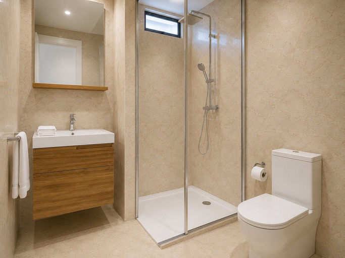 Bathroom, Darwin CBD 1-bed Apartment With Rooftop BBQ, Darwin