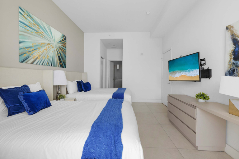 Bedroom 2, 2BR Ocean View Balcony Pool, Broward