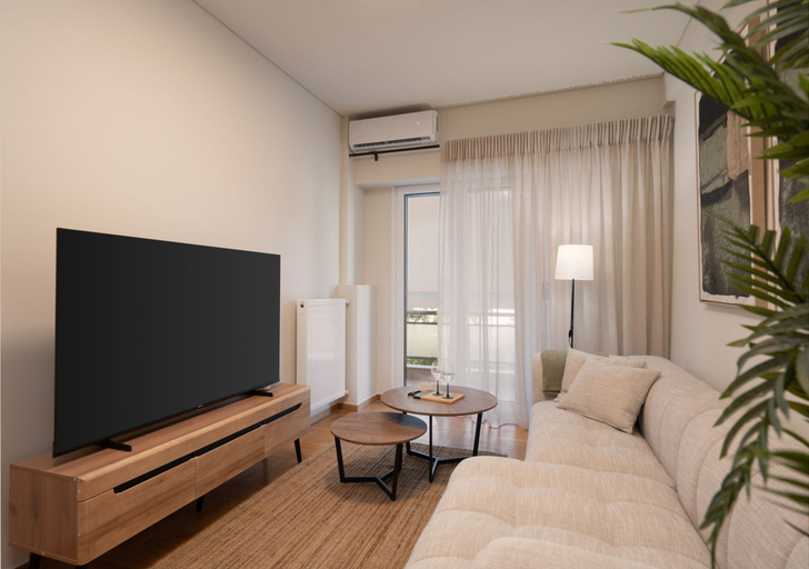 Room 3, LIV - Chic 2BR Signature Flat Near Metro, Attica
